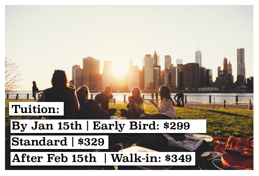 Spring 2021 Camp Tuition